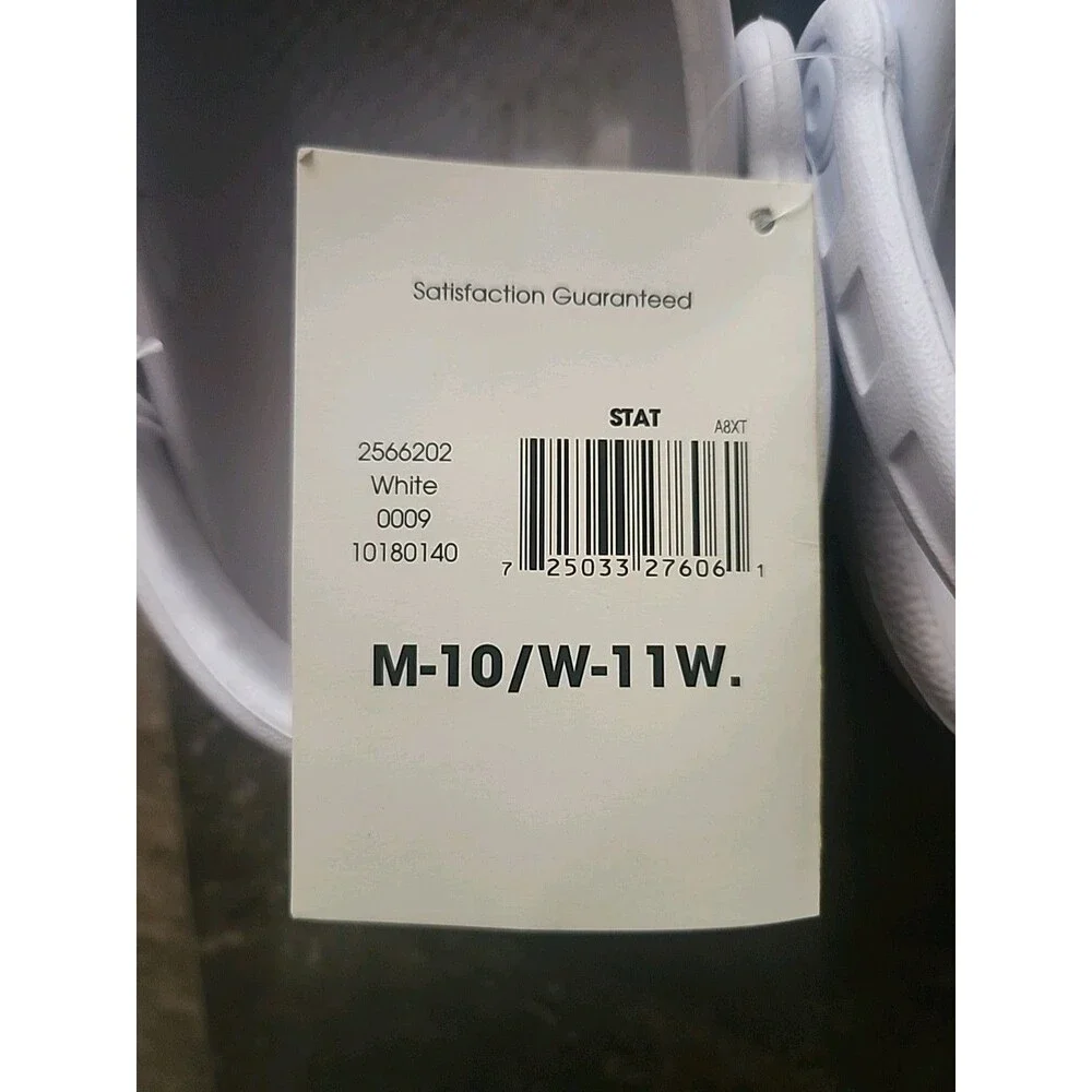 TredSafe Slip Resistant Shoes. M-10 W-11 W. White Clog W/ Closed Toe W/ Strap.